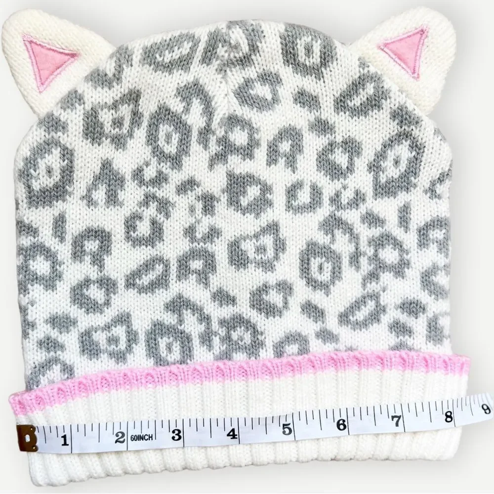 Old Navy & Target Girls Kids Bundle of 2 Winter Hats Pom Pom & Cat Ears.